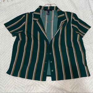 Striped collared shirt